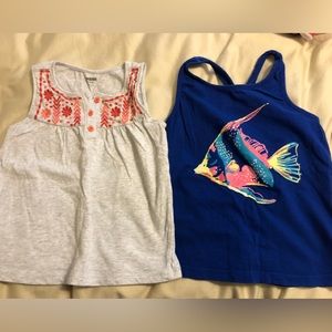 2 Gymboree Girls summer shirts.  Size 5-6